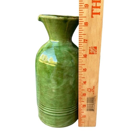 VTG Terrecotte Lotti Drink Pitcher 8.5" Terracotta Green Wine Water Jug Glossy - Picture 10 of 13
